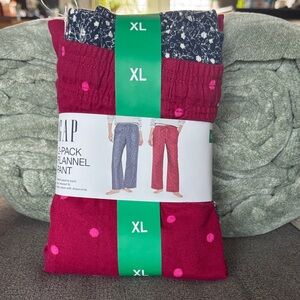 GAP Flannel Pants Set - Burgundy and Navy